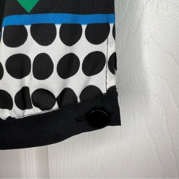 Trina Turk Colorful Geometric Tank Top Size Small Petite GUC 100% Silk - Picture 2 of 9